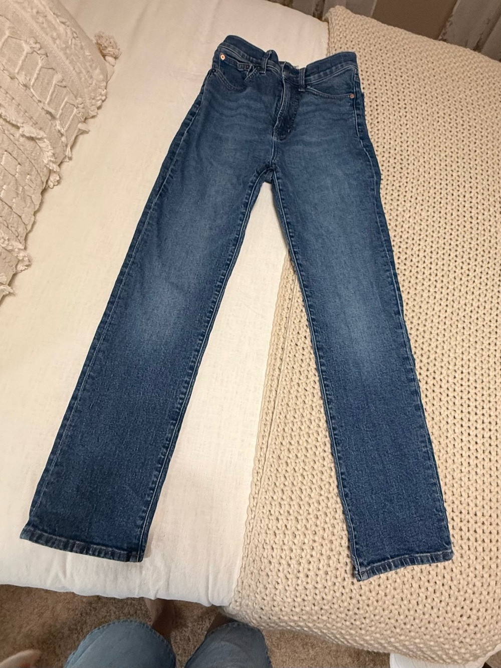 Classic women’s  Dark Blue Straight-Leg Jeans